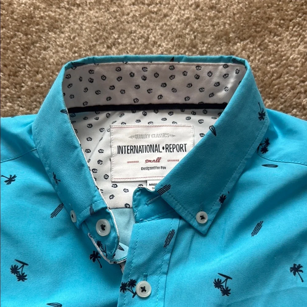 Blue Nautical Pattern Casual Button Down Shirt - Picture 2 of 4